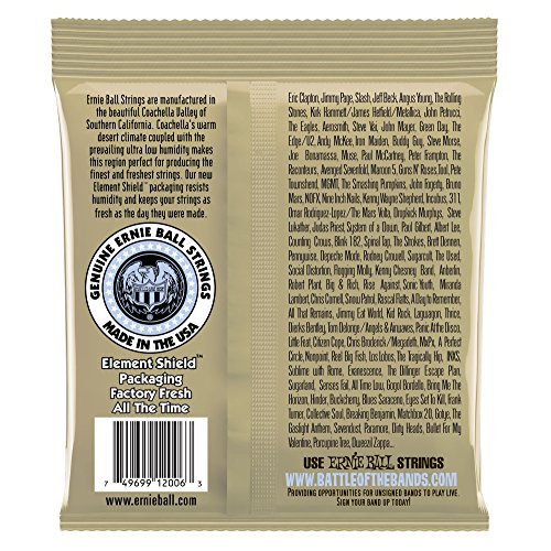 Ernie Ball Earthwood Cordes extra légères Bronze 80/20, pour guitare acoustique, calibre 10-50 - Les Beatles, Paul McCartney, John Lennon, RIngo Starr, George Harrison Ernie Ball Earthwood Cordes extra légères Bronze 80/20, pour guitare acoustique, calibre 10-50 – Image 3