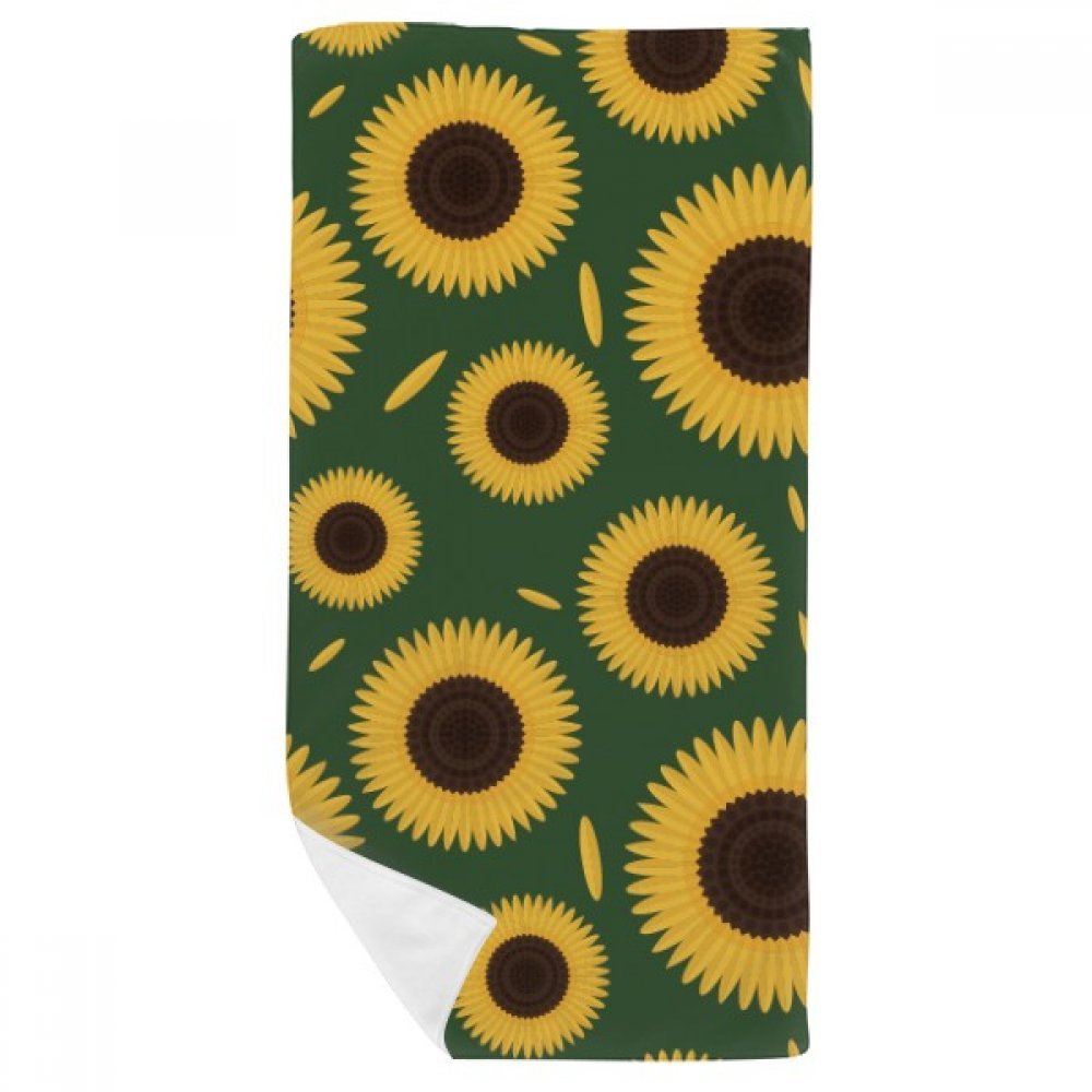 Serviette de bain doux gant de toilette imprimé floral 35x70cm