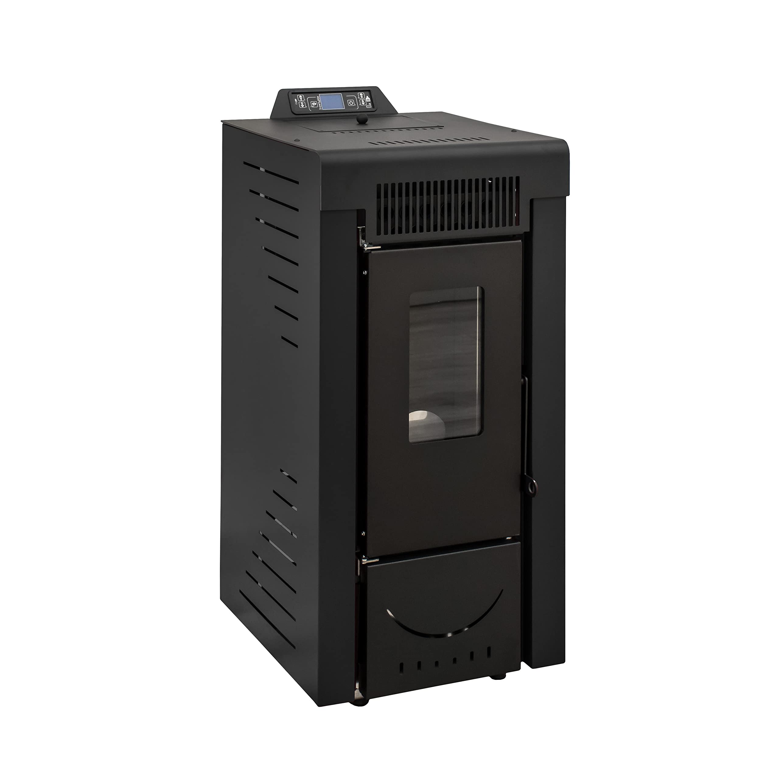 STUFE A PELLET ITALIA Niagara 9 kW – Estufa de aire ventilada, eficiencia 91%, calienta 80 m², autonomía 20 h, 5 velocidades, 5 niveles de potencia programable, color negro
