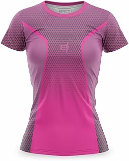 Blusa Academia Feminina Dry fit Efect Camiseta Fitness Proteção UV50 Joy pra Caminhada Musculação Treino