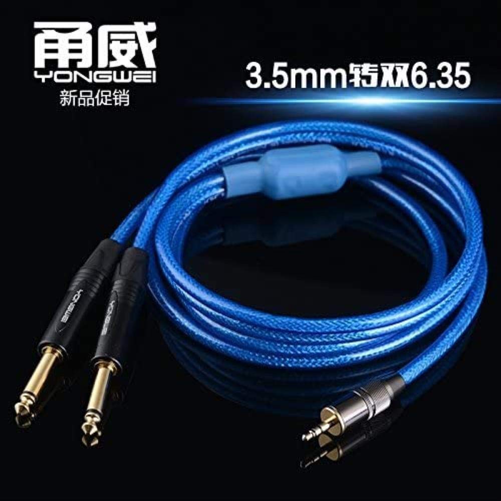 3.5 do Dual 6.5 Kabel audio Sophomore Core 6.35 Jeden punkt Dwa Komputerowy Wzmacniacz Telefon Komputerowy Linia Mixer Najwyższa jakość dźwięku (Size : 1M)