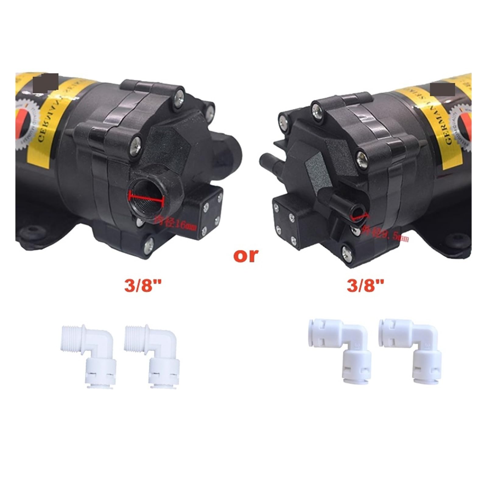 Pompa booster a membrana da 600 Gpd, pompa ad alta pressione da 24 V, parti for purificatore d'acqua, sistema di osmosi inversa for acquario per sottolavello