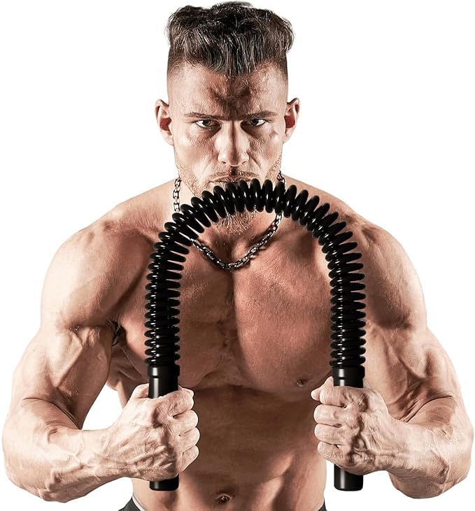 SUVIKSHA Power Twister Spring Forearm Bar 40 KG | Upper Body Exercise Heavy-Duty Equipment for Core Strengthening Chest Shoulder Bicep Blaster Arm Builder | Home Gym Workout Flex Bar for Men & Women