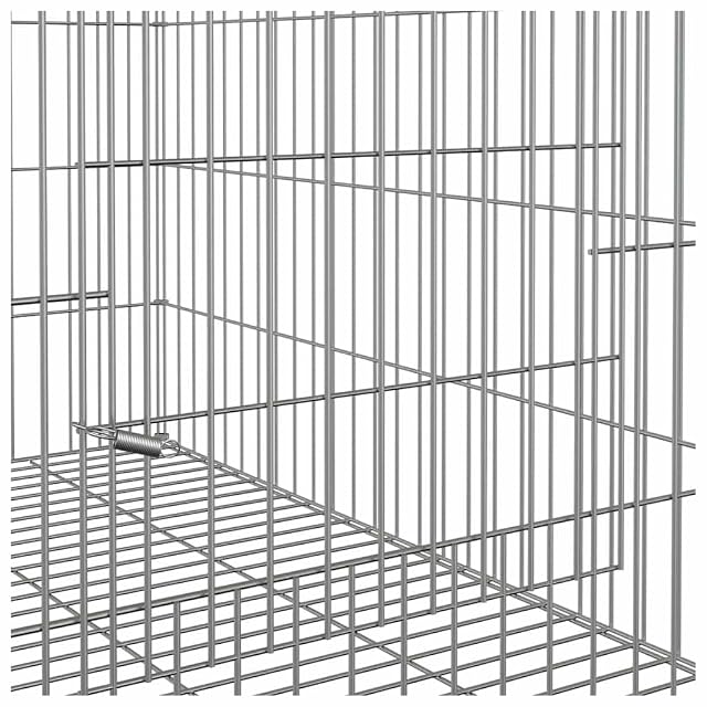Foto 4 de 8 de vidaXL BD Jaula para conejos BD de hierro galvanizado 78x54x54