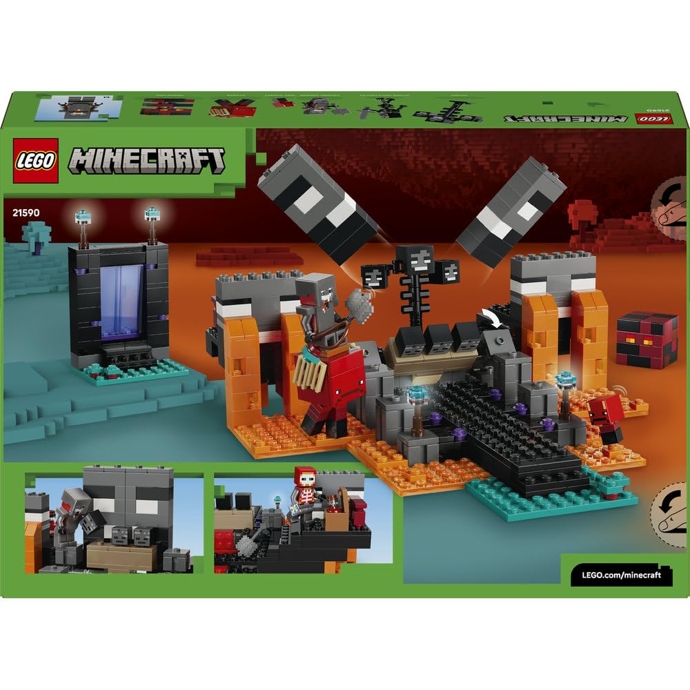 LEGO Minecraft Walka z Witherem 21590 | Przygoda w spaczonym lesie, zabawka dla 8-latka, prezent dla gracza w Minecrafta, zestaw klocków dla dzieci, 494 elementy