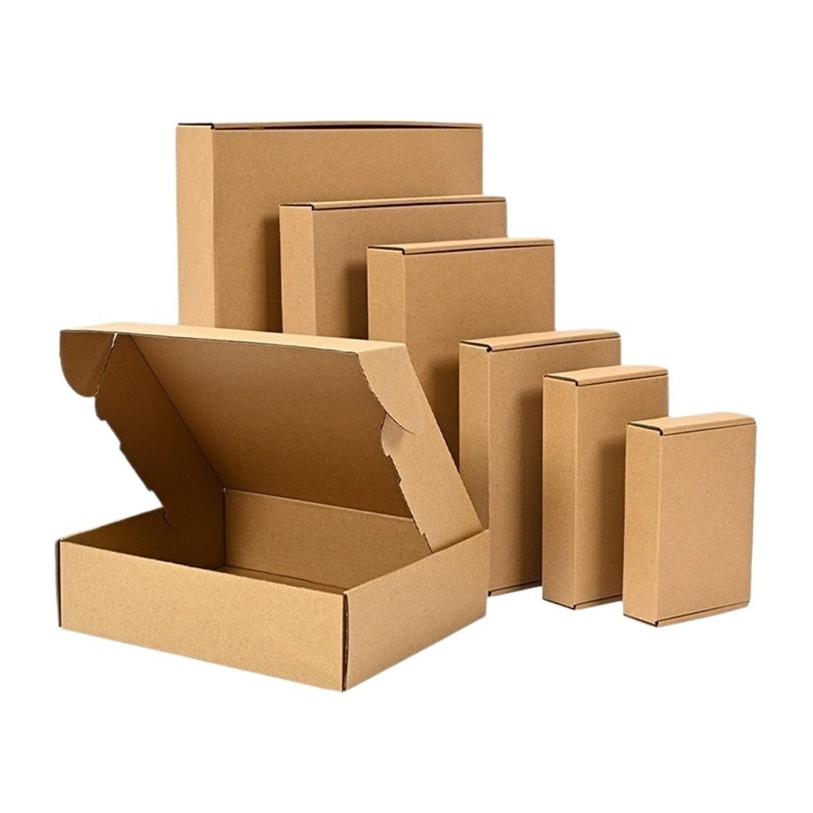 Versand Faltschachtel 5–20 Stück braune Versandkartons aus Wellpappe | Kraftpapier-Verpackungsbox for den Versand(25x20x7cm,30pcs)