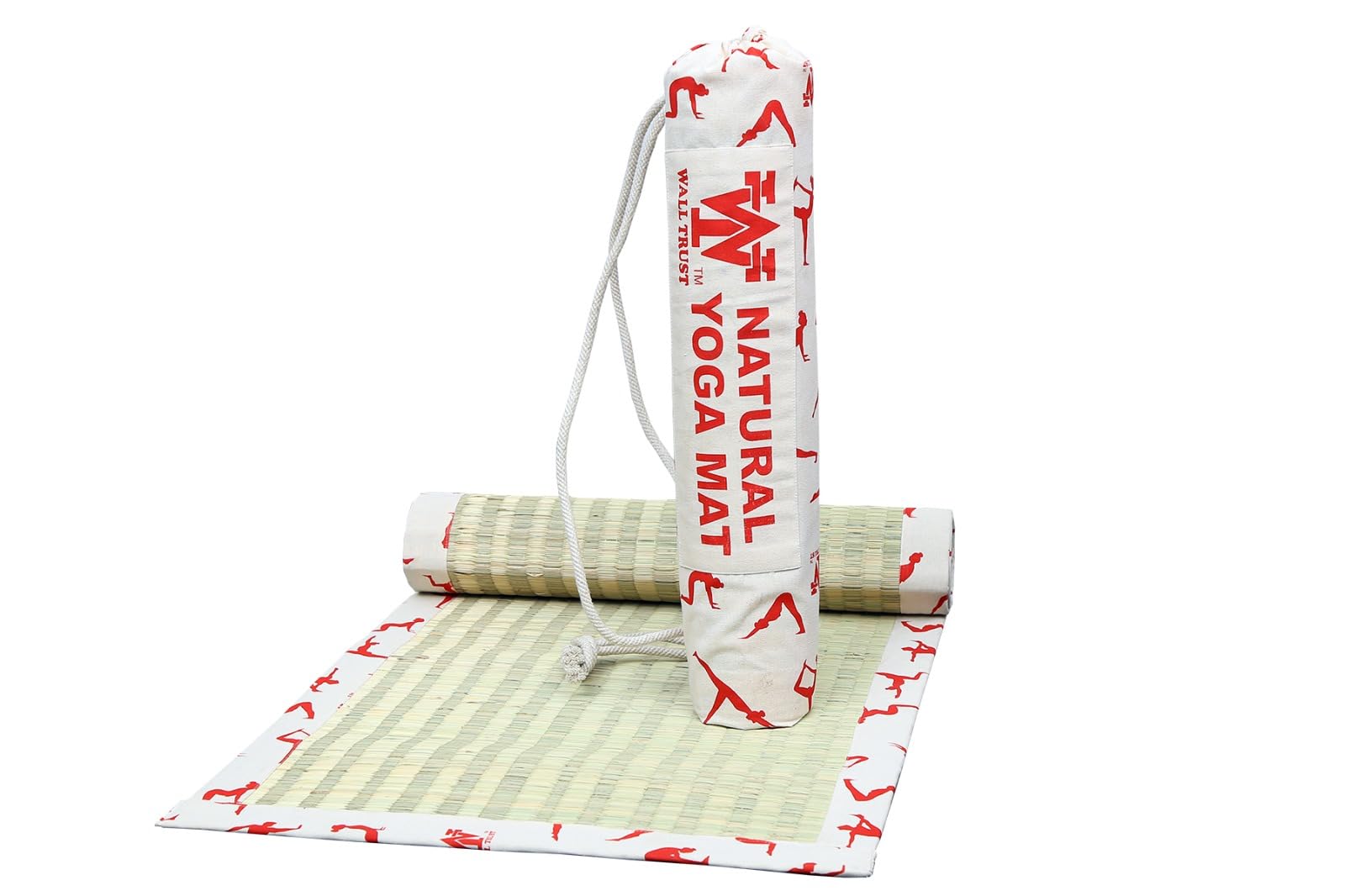 WALL TRUST 100% NATURAL YOGA MAT (KORAI RIVER GRASS) FOR MEN AND WOMEN WORKOUT YOGA AND PRAYER GYM MAT-RED (B0CG177DNV) Amazon Price History, Amazon Price Tracker