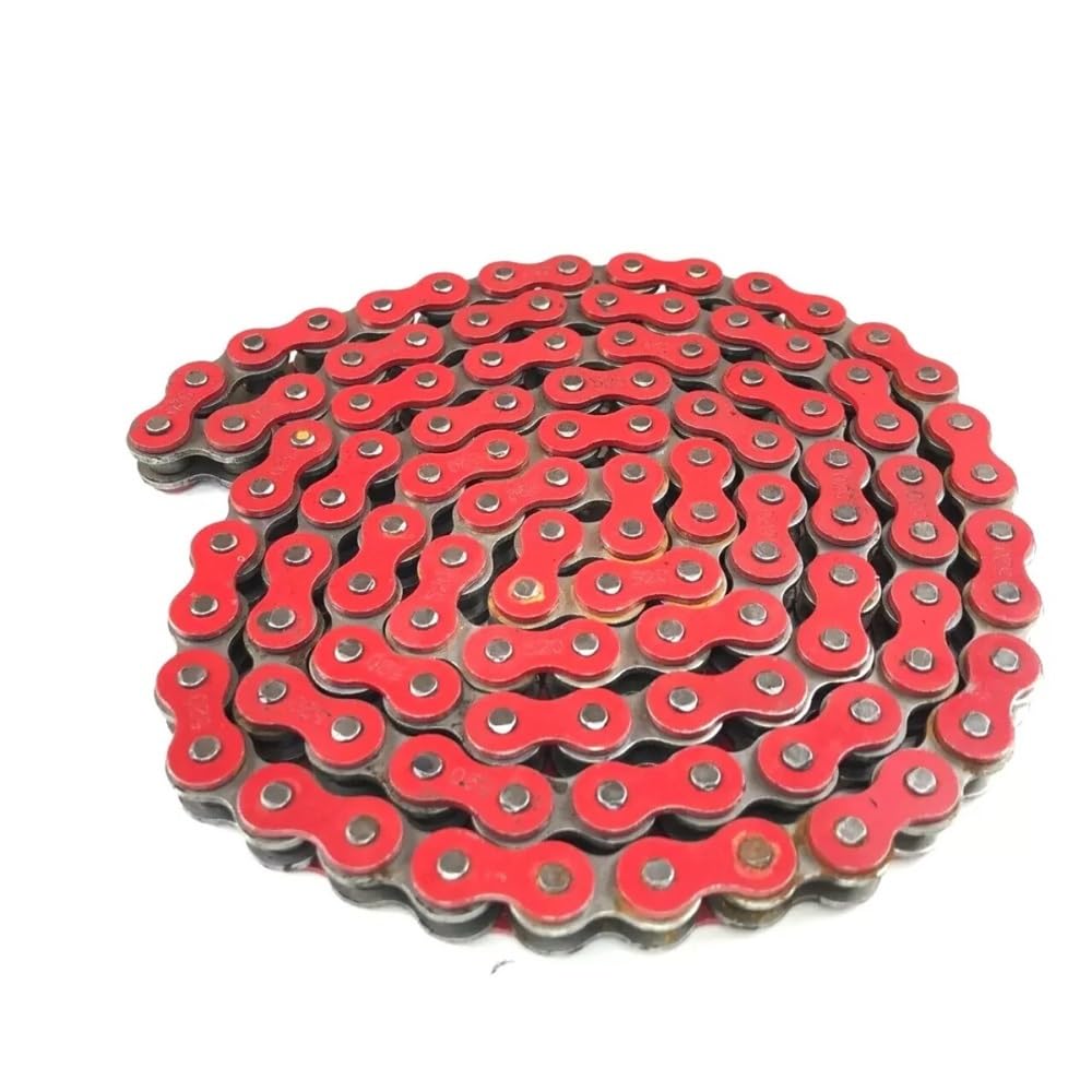 Cadena de Motocicleta roja 520 de 120 eslabones, Cadena de Rodillos Pesados, Piezas for Deportes de Motor, Apta for CR250, 450 CC, SR, ATV, Dirt Pit Bikes, Accesorios.