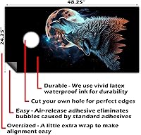 Vista 4 de Cornhole Board Wraps and Decals for Boards Set of 2 Skins Professional Vinyl Covers Sticker - Howling Wolf Art Cornhole Decal for Boards Covers