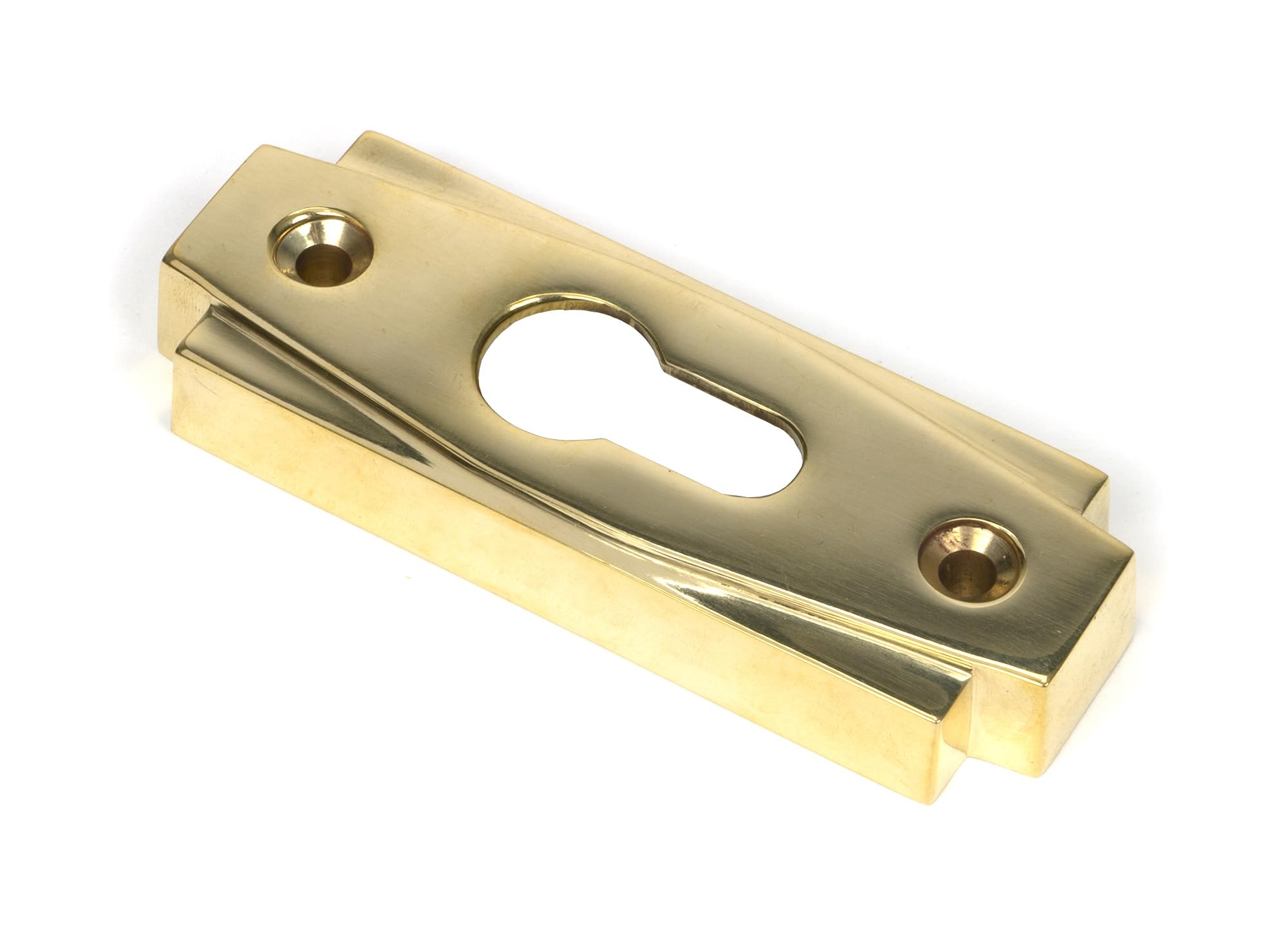 From The Anvil Art Deco Euro Escutcheon - Polished Brass
