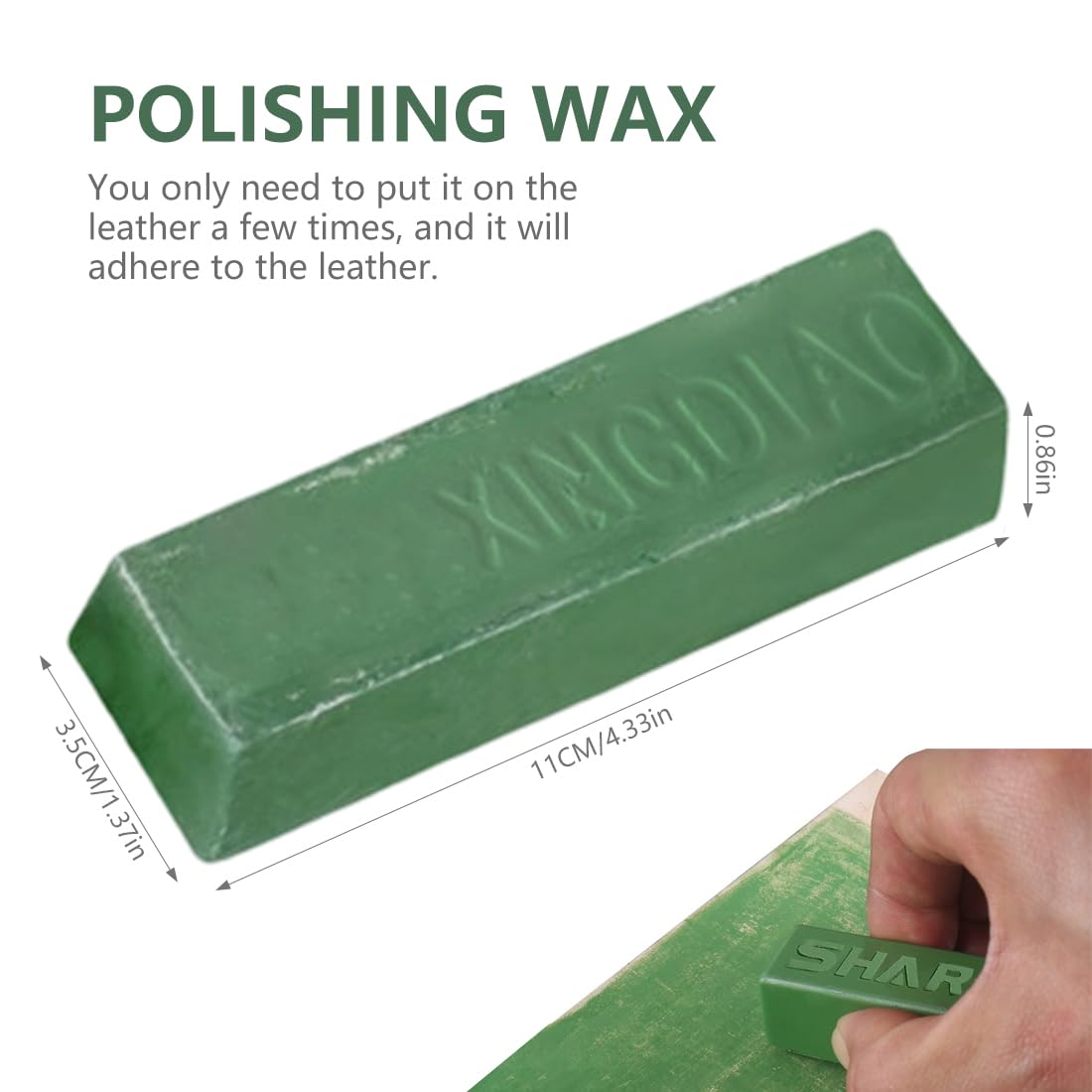 1 confezione Pasta abrasiva fine per affilatura e lucidatura di tutti i coltelli, strop in pelle, composto lucidante (110g) (Verde)