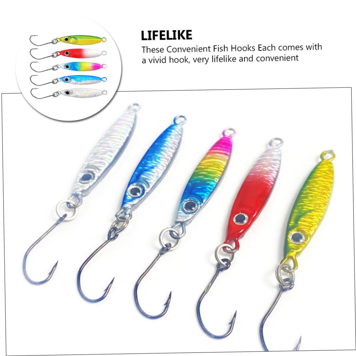 VANZACK 25pièces Hameçons Sinking Outils De pour Eau Et Douce Hameçons Artificiels pour Carnassiers