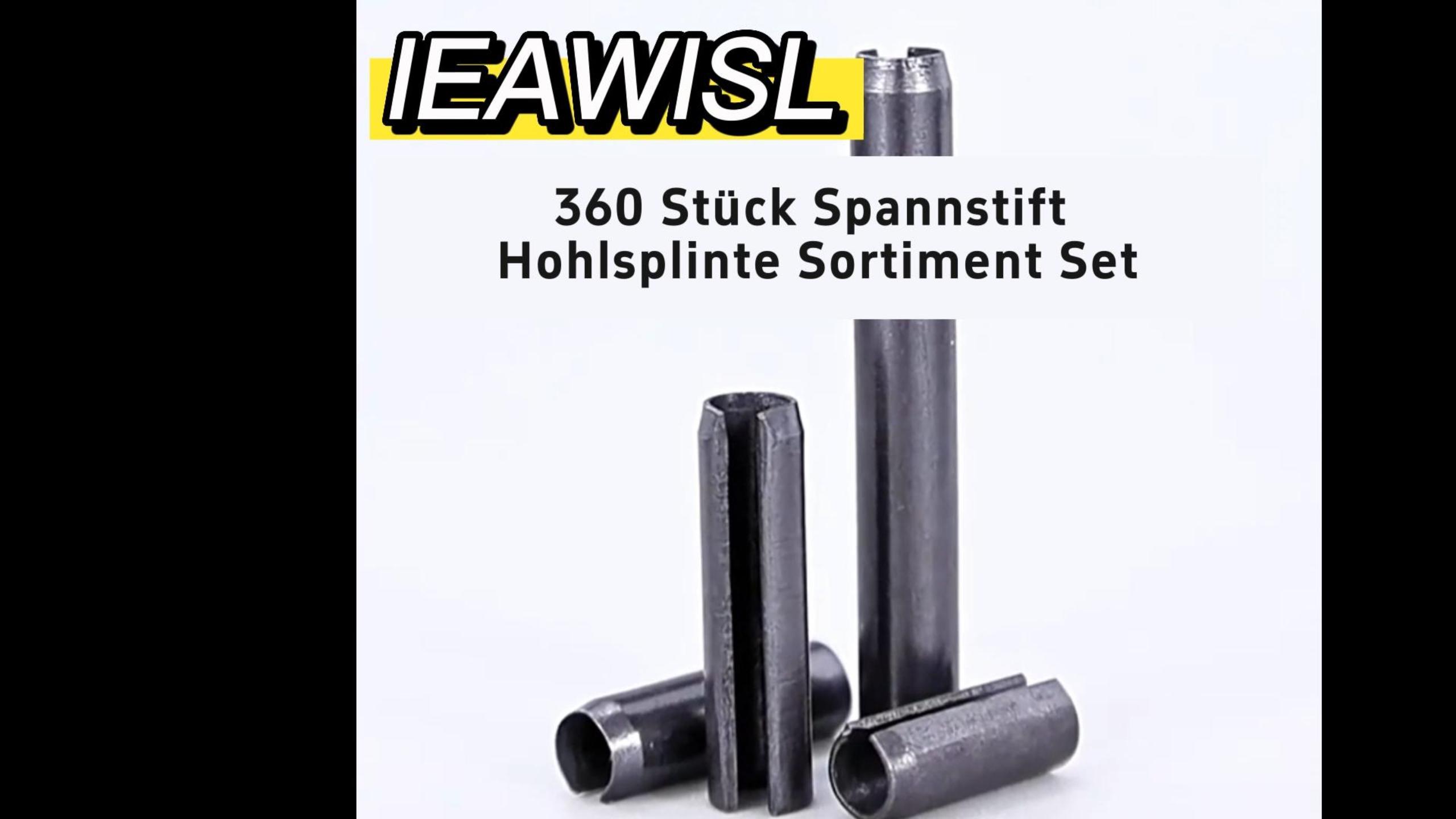 280-teiliges Spannstift-Set Edelstahl 304 - Hohlsplinte M1,5 Bis M8 Mit Aufbewahrungsbox - Für Mechanik & Industrie