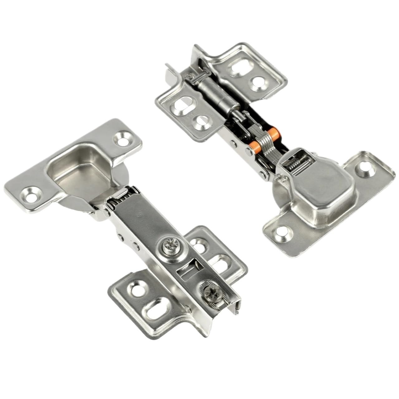 Mqfbnnp 20 Set Repair Plate Cabinet Door Hinge 10Pcs Cabinet Hinges Furniture Hardware Kitchen Full Overlay Mute For Door Cupboard Close Buffer(20 Set Repair Plate)