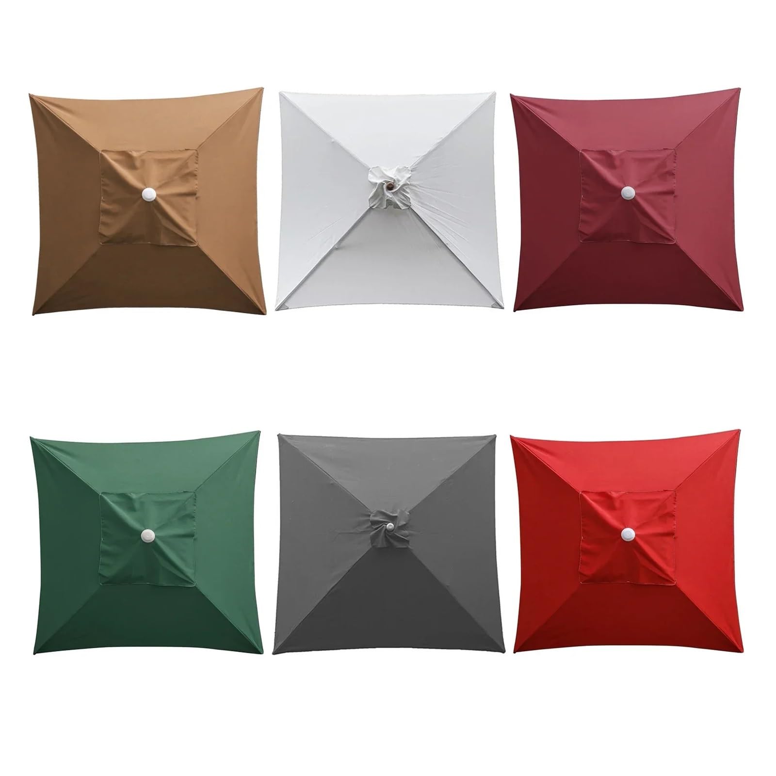 Parasol zewnętrzny pokrywa zamienna wodoodporny 2x2m baldachim przeciwsłoneczny na patio ogrodowy parasol bananowy bez ramki/słupa(Grey)