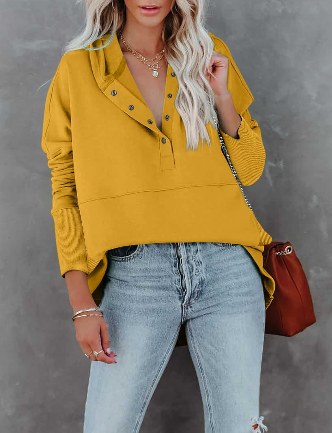 onlypuff Oversized Pulllover Hoodies for Women Fall Fashion Sweatshirts Teen Girls Hooded Tunic Tops - Image 2