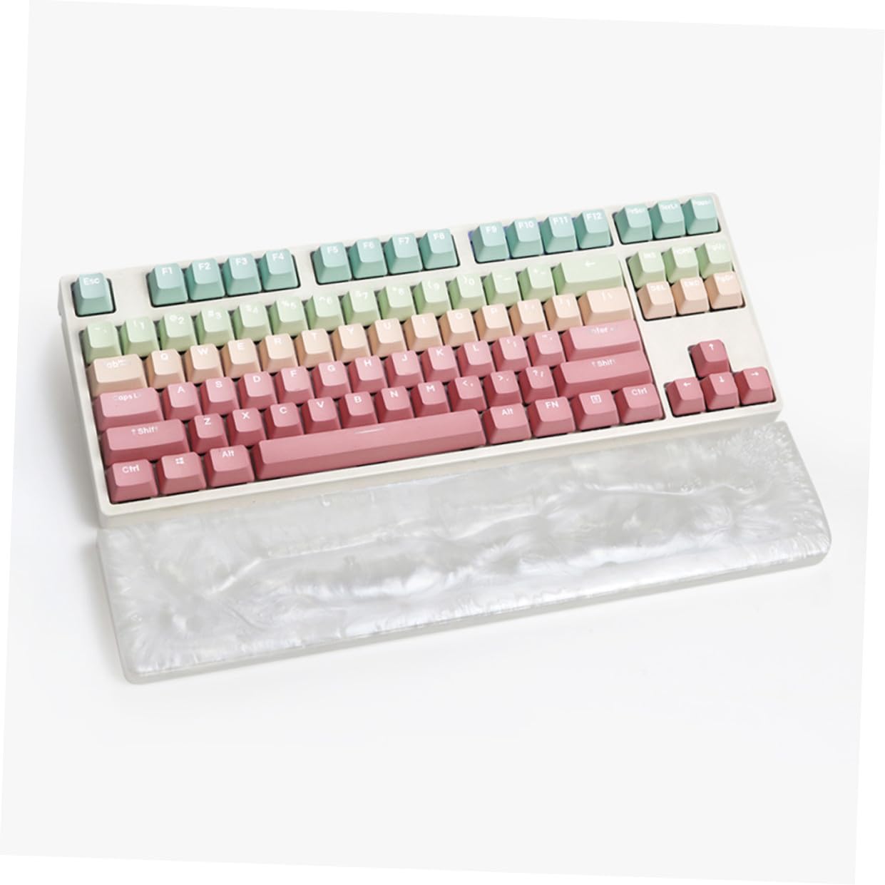 Handgelenkauflage Tastatur Weiß Perlmutt Epoxidharz Rutschfest Handgelenkstütze Fürpc Laptop Büro Gaming