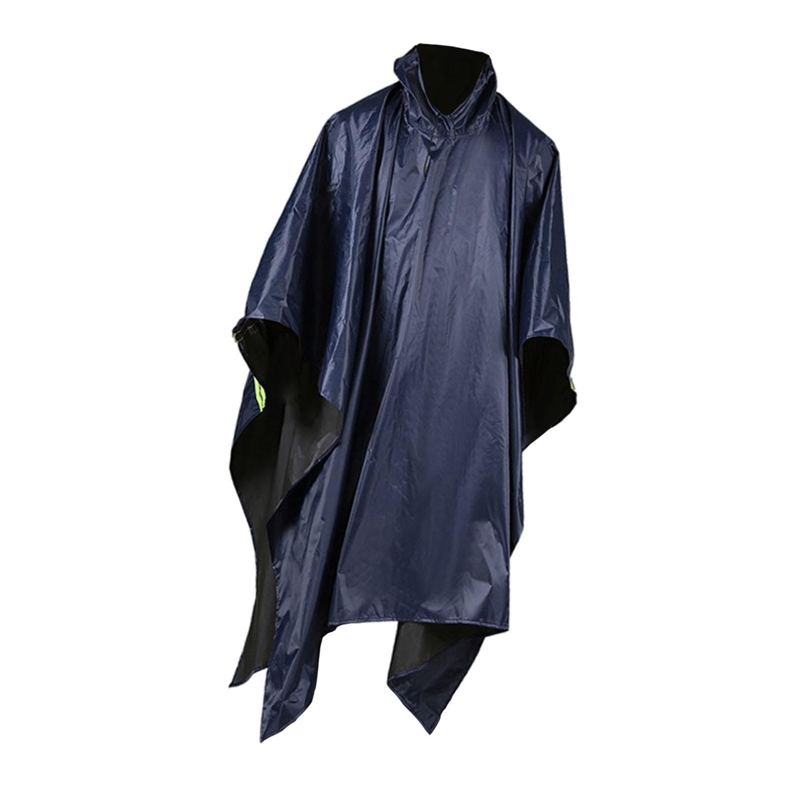 FABLOFT Raincoat with Hood and Drawstring for Adults for Outdoor Camping-image-1