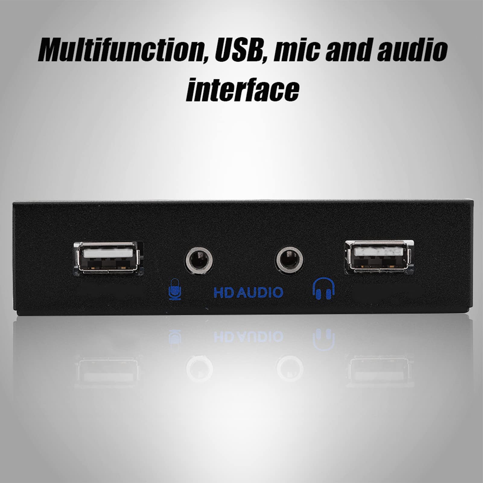 3.5 Panneau Avant Panneau Avant du PC Lecteur de Carte Interne 3.2 15 × 11 × 3 Usb2.0 Hdaudio Floppy Panneau Avant 3.5 Interface 9 Broches à 2 Usb2.0 avec Micro Audio