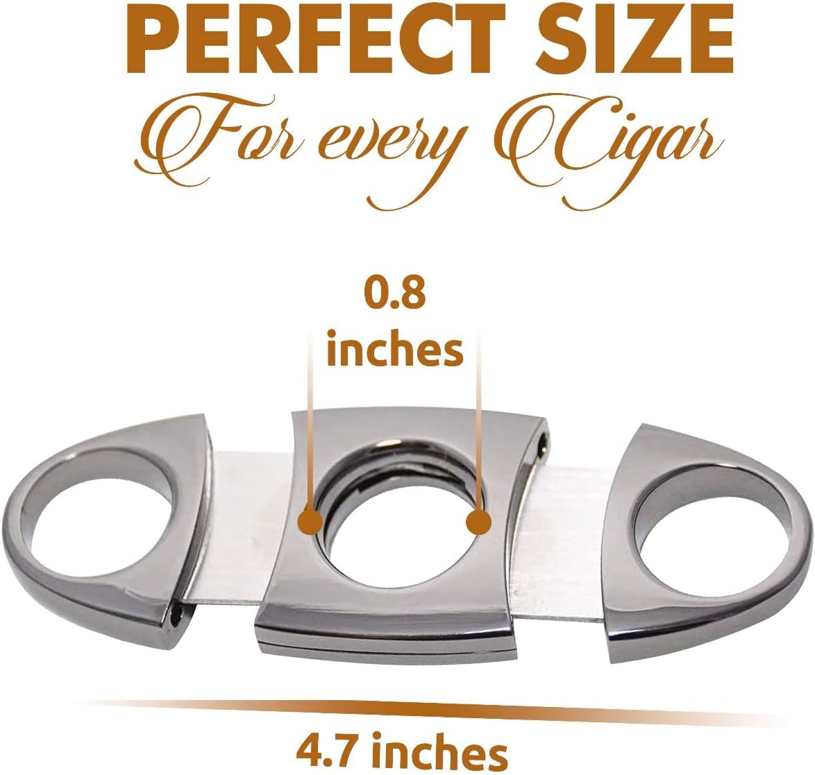 69Bourbons Cigar Cutter Stainless Steel Guillotine Double Cut, Portable Smooth Cigar Clipper with 1 Inch Diameter Hole Suitable for Most Cigars - Perfect for Groomsmen & Smokers, Gift for Dad