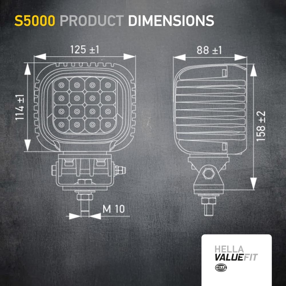 HELLA Valuefit 1GA 357 109-221 LED-Arbeitsscheinwerfer S5000 2.0-12/24V