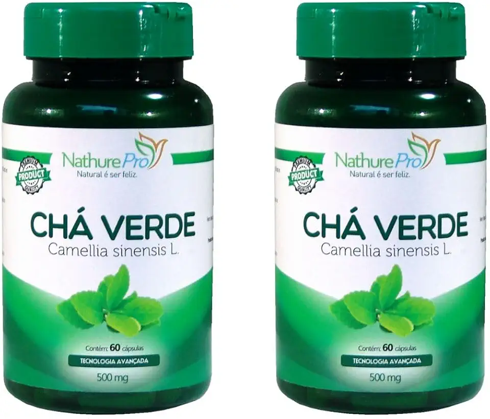 Kit 2 Chá Verde 60 Cápsulas