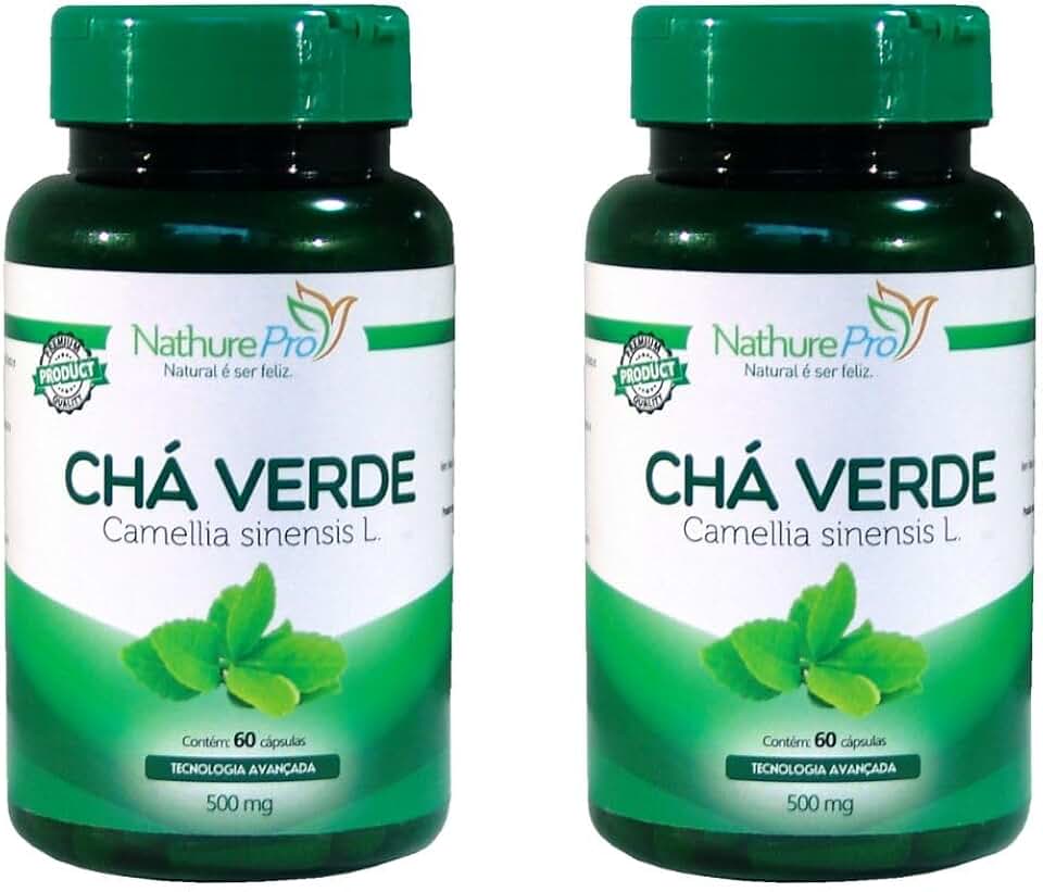 Kit 2 Chá Verde 60 Cápsulas