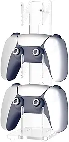 3 suportes de acrílico para controle e fone de ouvido, design 2 em 1, controle de jogo e suporte de fone de ouvido, construa suas fortalezas de jogo para mesa