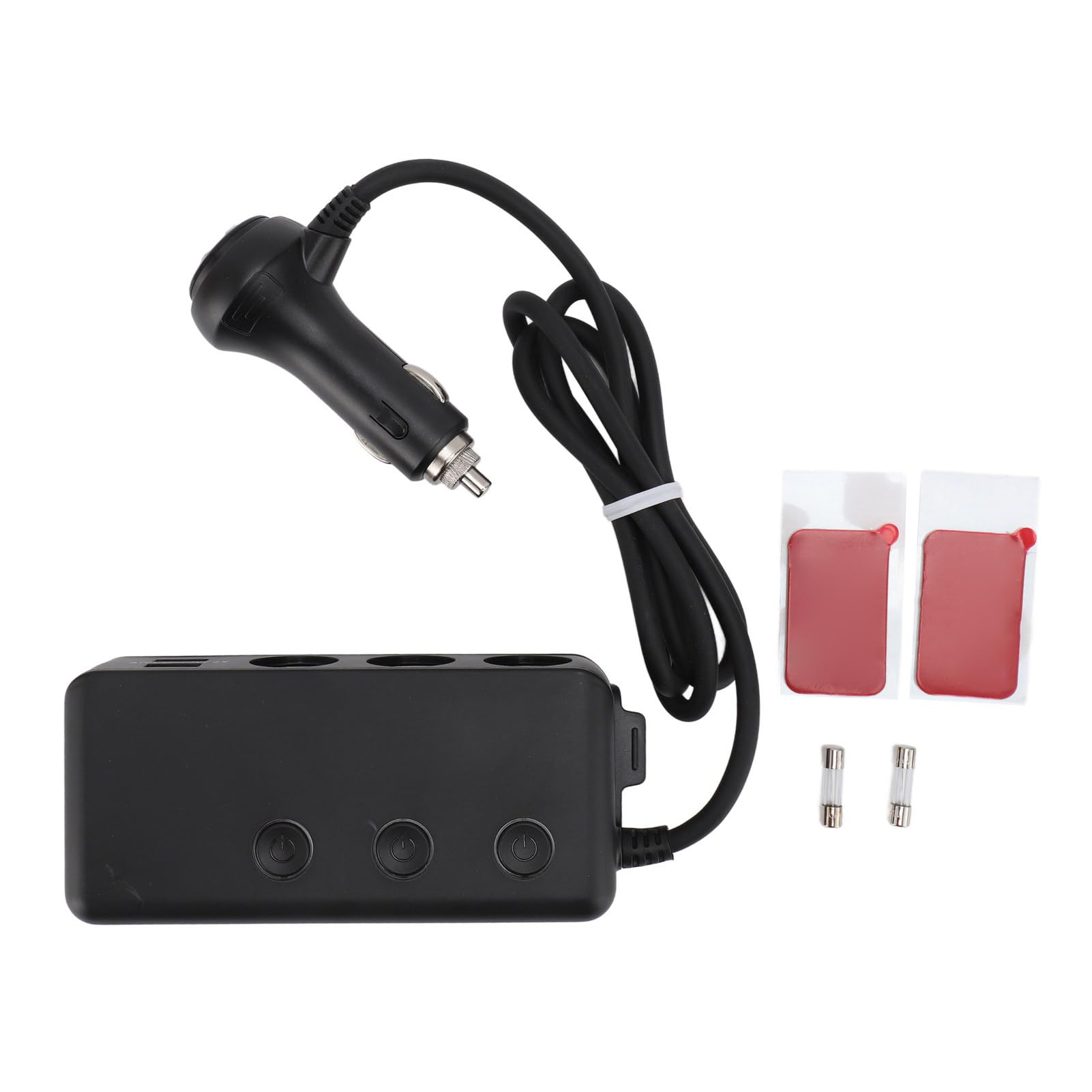 Cryfokt Splitter Presa Accendisigari Multifunzione 3 USB Ricarica Ad Alta velocità per Auto SUV Camion Fusibile 10A