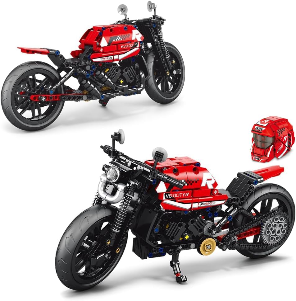 Magicwand DIY Lego Compatible Red Hot Racing Sports Bike Building Blocks for Kids【566 Pcs】【Multi-Colored】 (B0CR7RW23V) Amazon Price History, Amazon Price Tracker