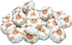 Yzzyemn 10 Pcs Knitting Needle Stoppers, Point Protectors Cute (Sheep) Supplies fit Size 6-9 (4mm-5.5mm) Needles, Crochet Supplies, Caps