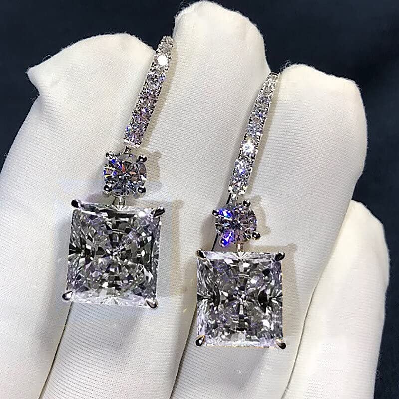 Boucles d'oreilles topaze en argent 925 pendantes pour mariage