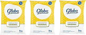 Farinha De Trigo Tipo 1 Globo Original Kit 3 Pacotes 1Kg
