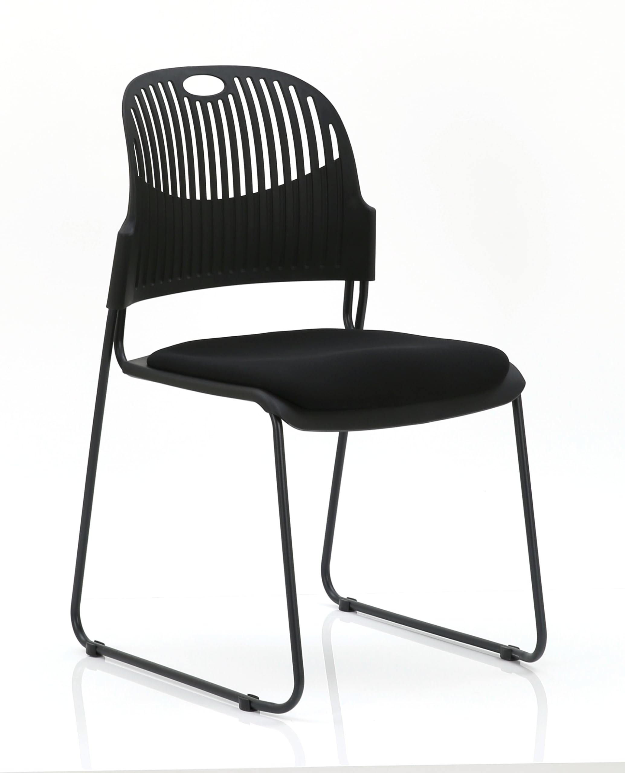 MUEBLIX.COM - Pack de 2 Sillas Confidente, Silla de Recepción, para Cocina u Oficina, Resistente y Duradera, Silla Ergonómica y Clásica, Color Negro
