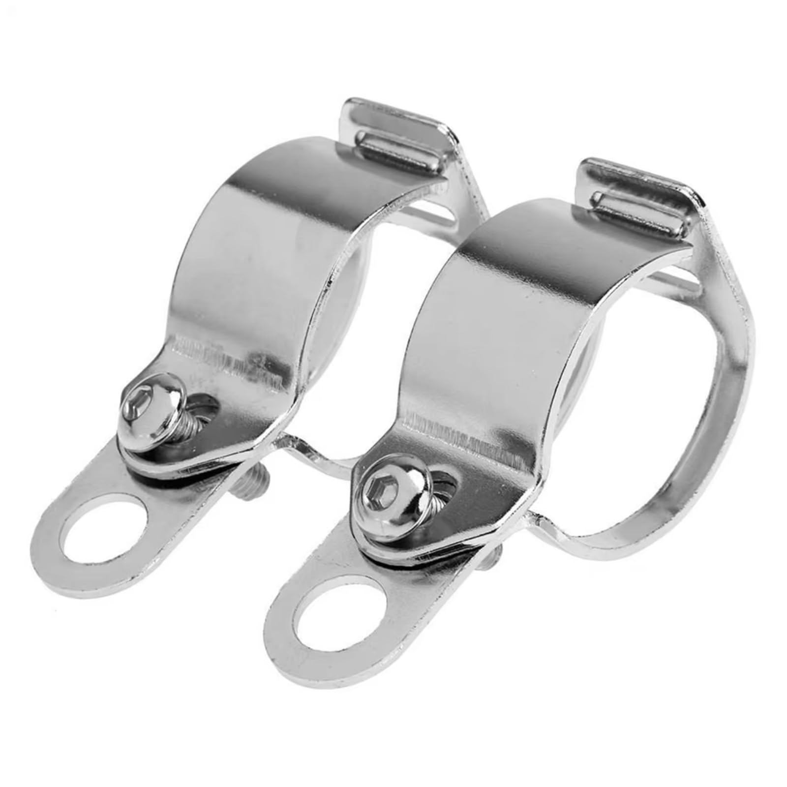 Kangboz Silver Motorbike Lights Brackets Universal 27-36Mm 2Pcs Motorcycle Headlight Support Stand Mount Bracket Headlamp Holder Clamp Adjustable Motor Fork(Silver)