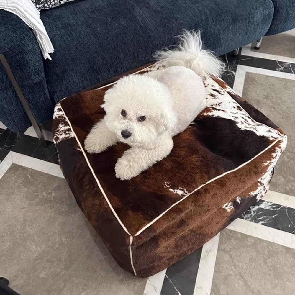 Bean Bag Chair (No Filling) Cow Printed Plush Animal Storage Pouf Ottoman Cover Footstool Bean Bag Footrest Footstool Casual Bedroom Balcony Living Room Creative(Zebra)