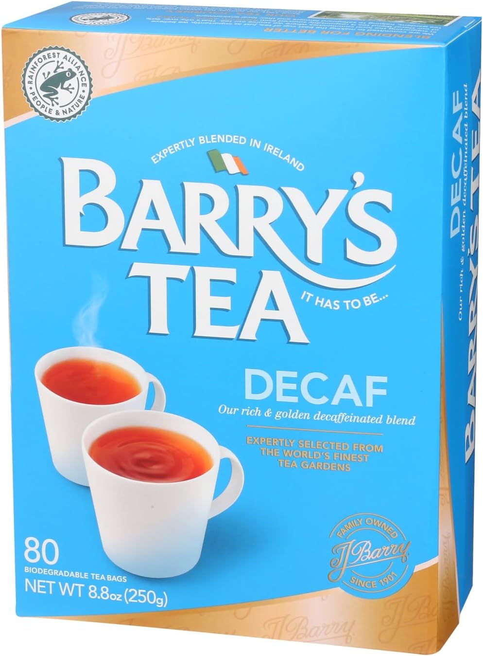Barry's Tea Decaf Blend 80 Teabags, Fresh from Barry's Tea in Irel
