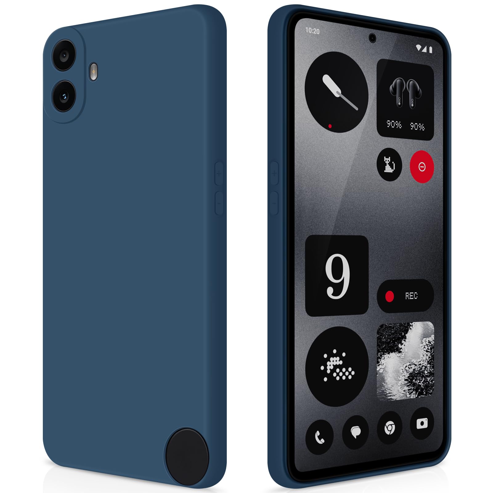 GiiYoon Hülle Kompatibel mit Nothing CMF Phone 1, Hochwertiges Liquid Silicone Case, Rundumschutz Handyhülle, Kratzfestes Weiches Mikrofaserfutter- Blau