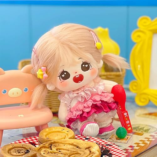 Miniatura 2 de niannyyhouse Muñeca de peluche de 7.9 in para niña, cuerpo de peluche humanoide desnudo, sin atributo, 8 pulgadas, cuerpo normal, ropa, regalos de