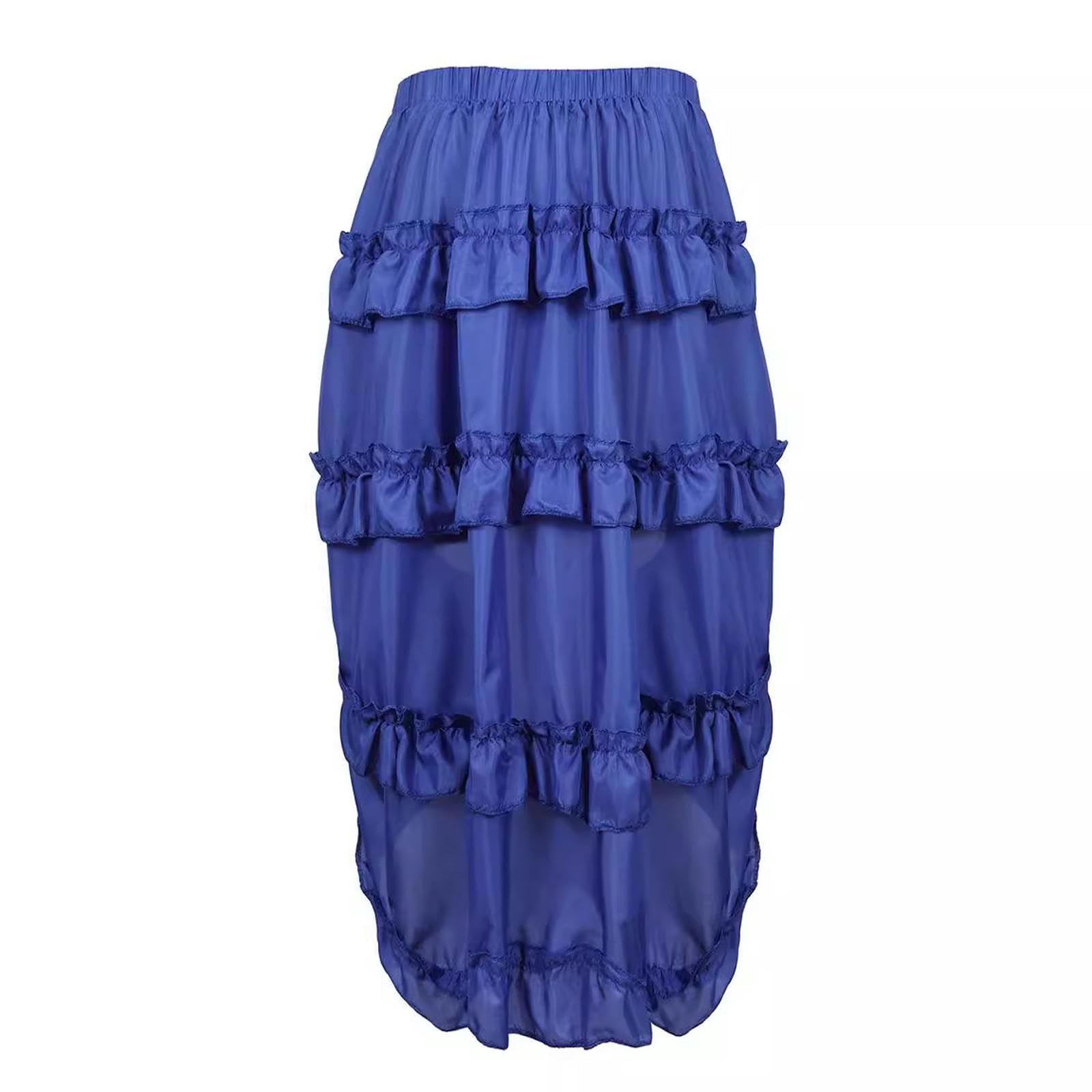 Gonna Corta dell'uniforme di Ruolo della Gonna Irregolare con Corsetto Palazzo - Bianca - S
