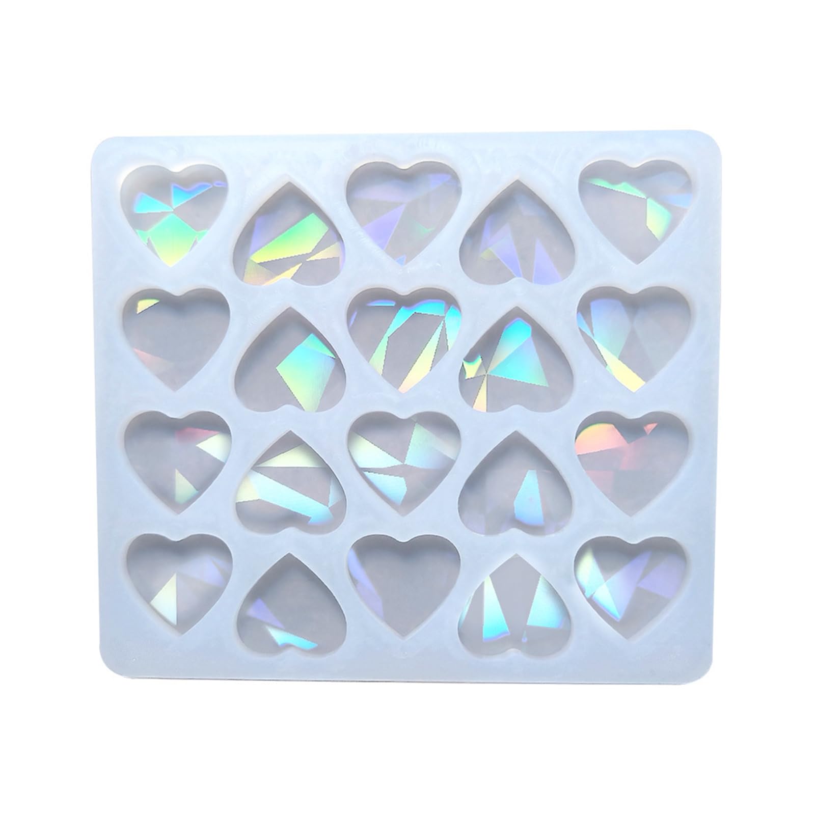 oringnat Heart Shaped Silicone Mold Ear Studs Epoxy Resin Casting Mould for Earrings Necklace Anklet Bracelet