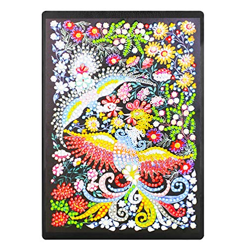 Notebook with Diamond Painting Cover Diary Book DIY Journal Book 104 Pages A5 Plain/Blank Book for Writing and Planning Phoenix