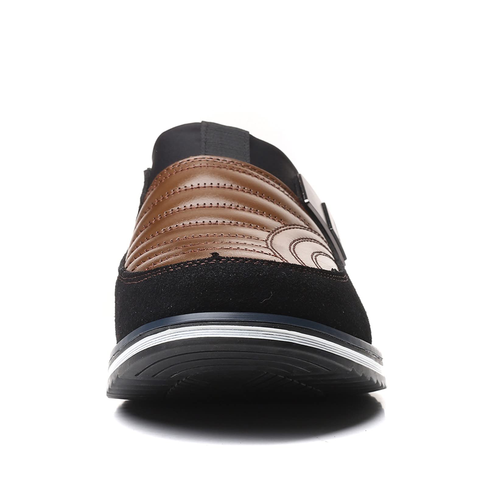 Zapatos planos casuales de oficina para hombre, transpirables, de piel