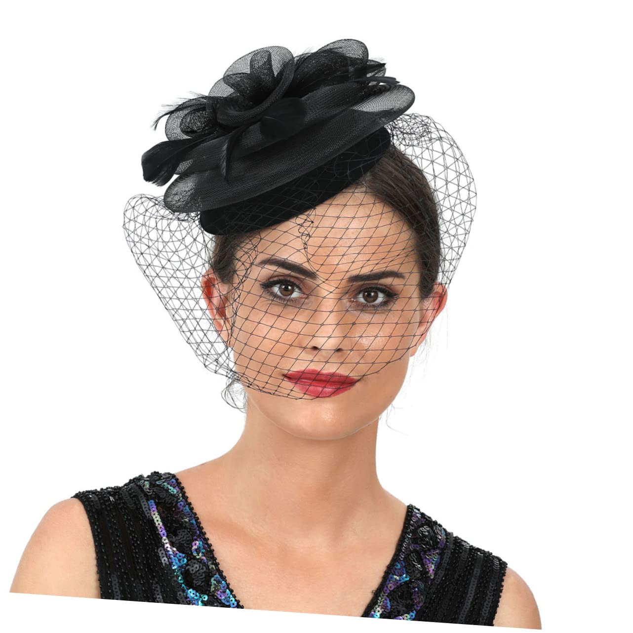 GALPADA 2Pcs Cappello da Cocktail Fascinators per Le Donne Tea Party Tea Party Banchetto Copricapo Tea Party Copricapo Wedding Fascinator Cappello di Fascinator Sposa