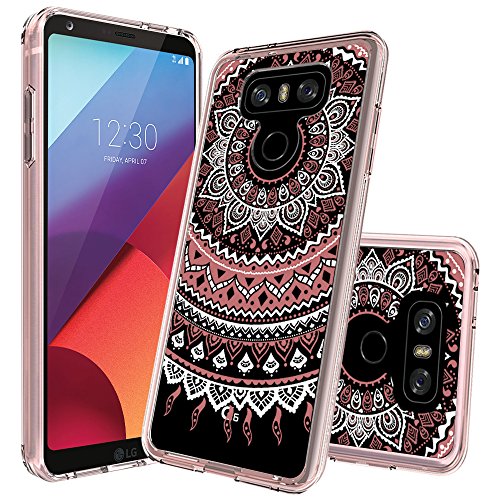 LG G6 Case,LG G6 Plus Clear Case,AnoKe [Scratch Resistant] Colors Mandala Flower Cute Grils Women Ultra Thin Slim Fit Hard Cover TPU Bumper Hybrid Protective Phone Case for LG G6/G6 Plus CH Rose Gold