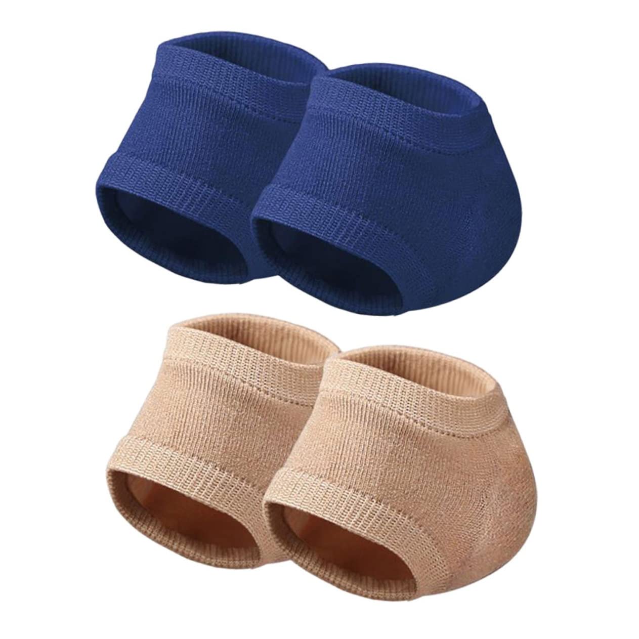 Outanaya 2Pairs Comfortable Gel Socks for Cracked Heels Moisturizing Heel Protectors Breathable Elastic Heel Covers for Men and Women Soft Durable Design Washable and Reusable