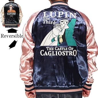 キ*す様 【新品未使用】ルパン三世　スカジャン　Lサイズ　カリオストロの城 ルパン三世 カリオストロの城 ルパン三世 × クラリス ＆ 銭形警部 柄