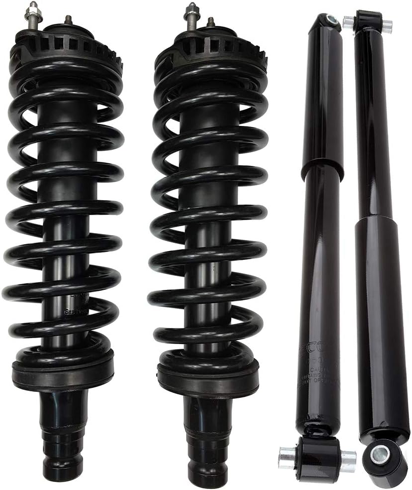 171341 343395 Front and Rear Struts Fit for Buick Rainier, for Chevrolet Trailblazer EXT,for GMC Envoy XL,XUV,for Isuzu Ascender Complete Strut Spring Assemblies Shock Absorbers 4PCS