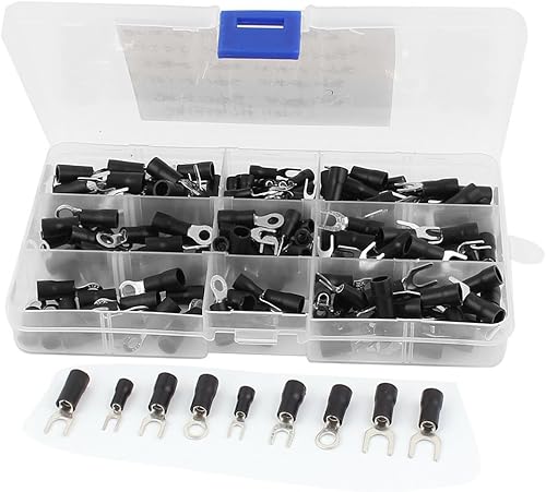 IIVVERR 37A AWG16-14 - Juego de terminales precalentados para horquilla (cable AWG16-14 de 37A, 180 unidades)