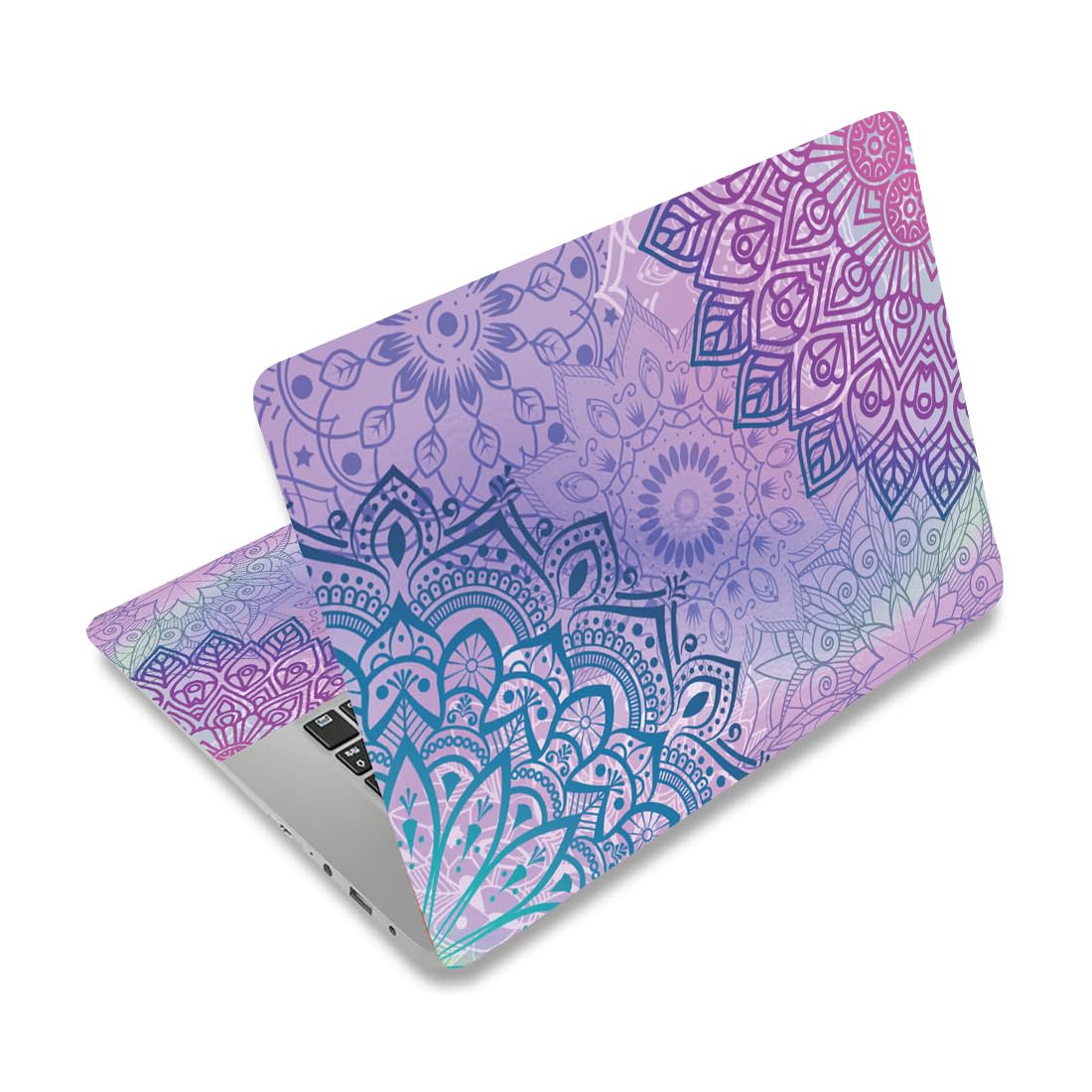 3 Adesivi Per Laptop Mandala - Vinile Impermeabile, Rimovibile, Per Decorare E Proteggere, Multicolore - Foto 4